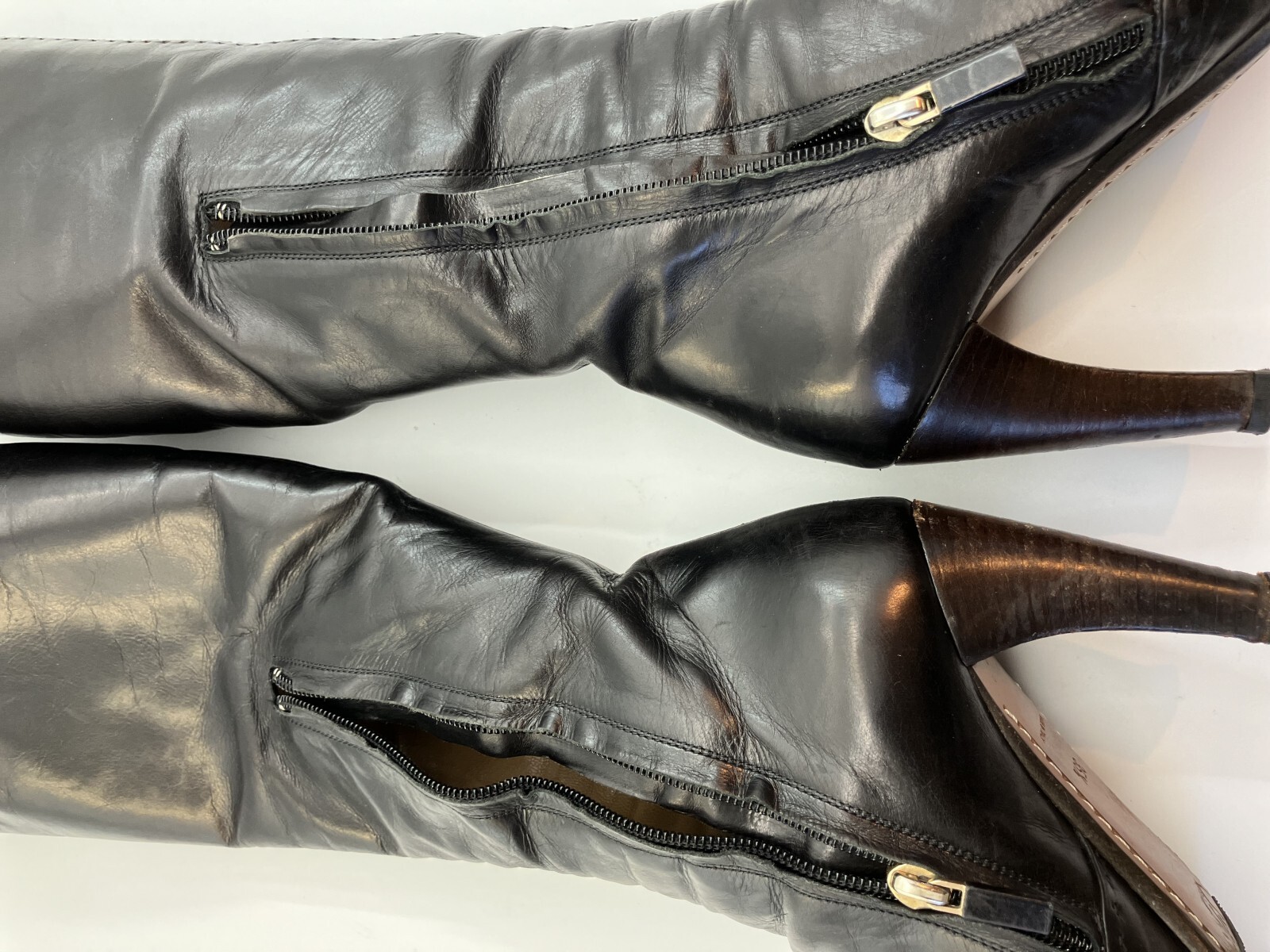 LOUIS VUITTON leather long boots black (EU 35.5)(US 5.5)(22.5 cm)(8.86 inch)…