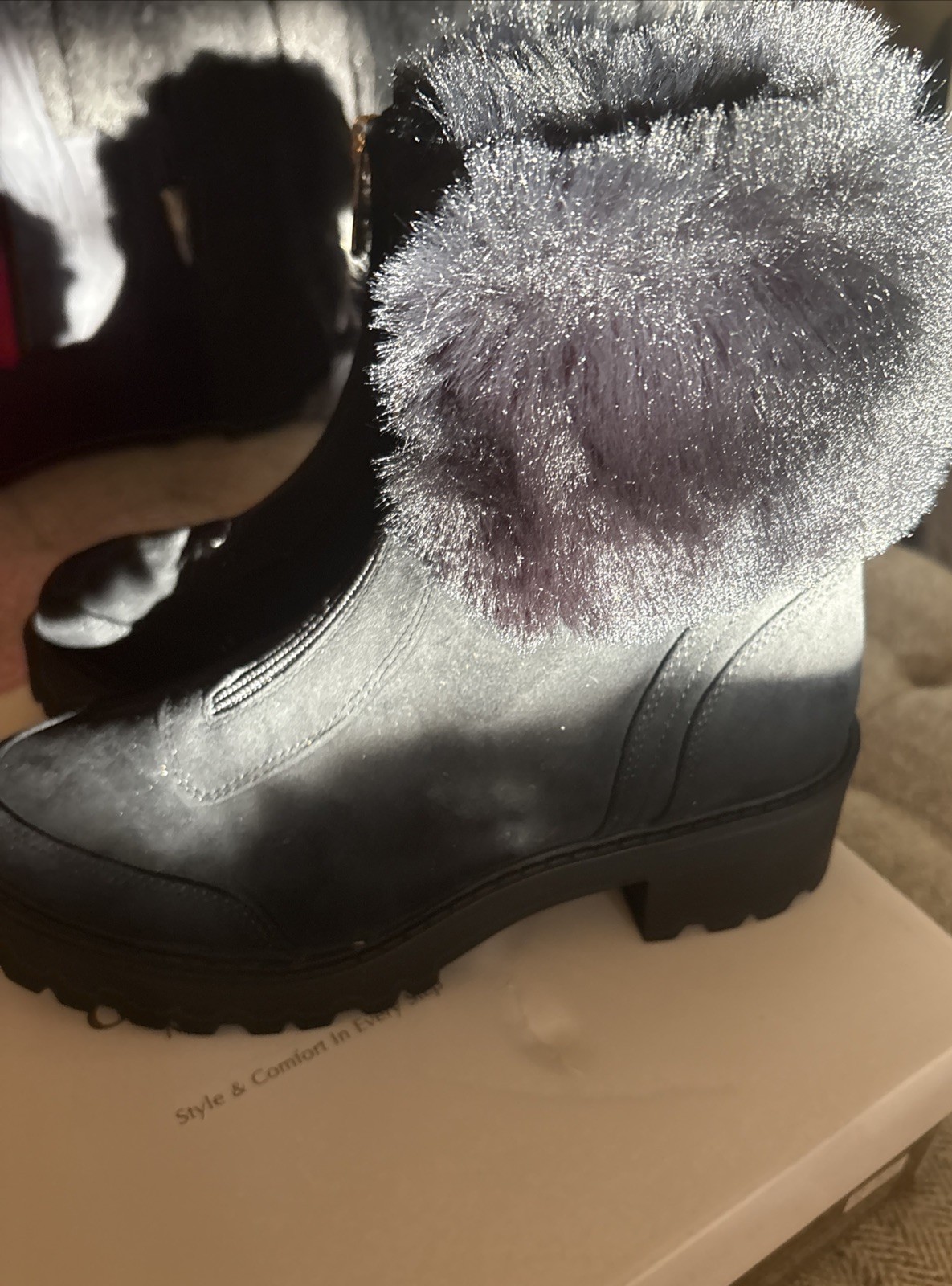 NWB $119.00 GIANI BERNINI MEMORY FOAM Callie Black MC BOOTS Size 8M