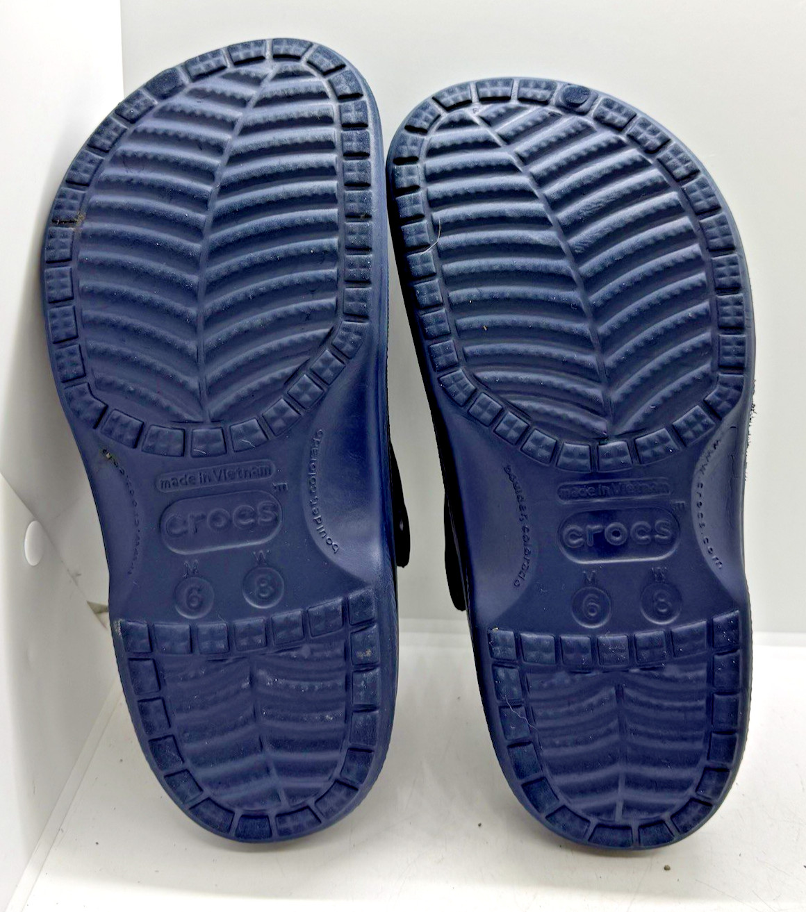 Crocs Classic Blue Baya Clogs W 8 M6 Faux Fur Lined Slip On Classic Shoes 205969