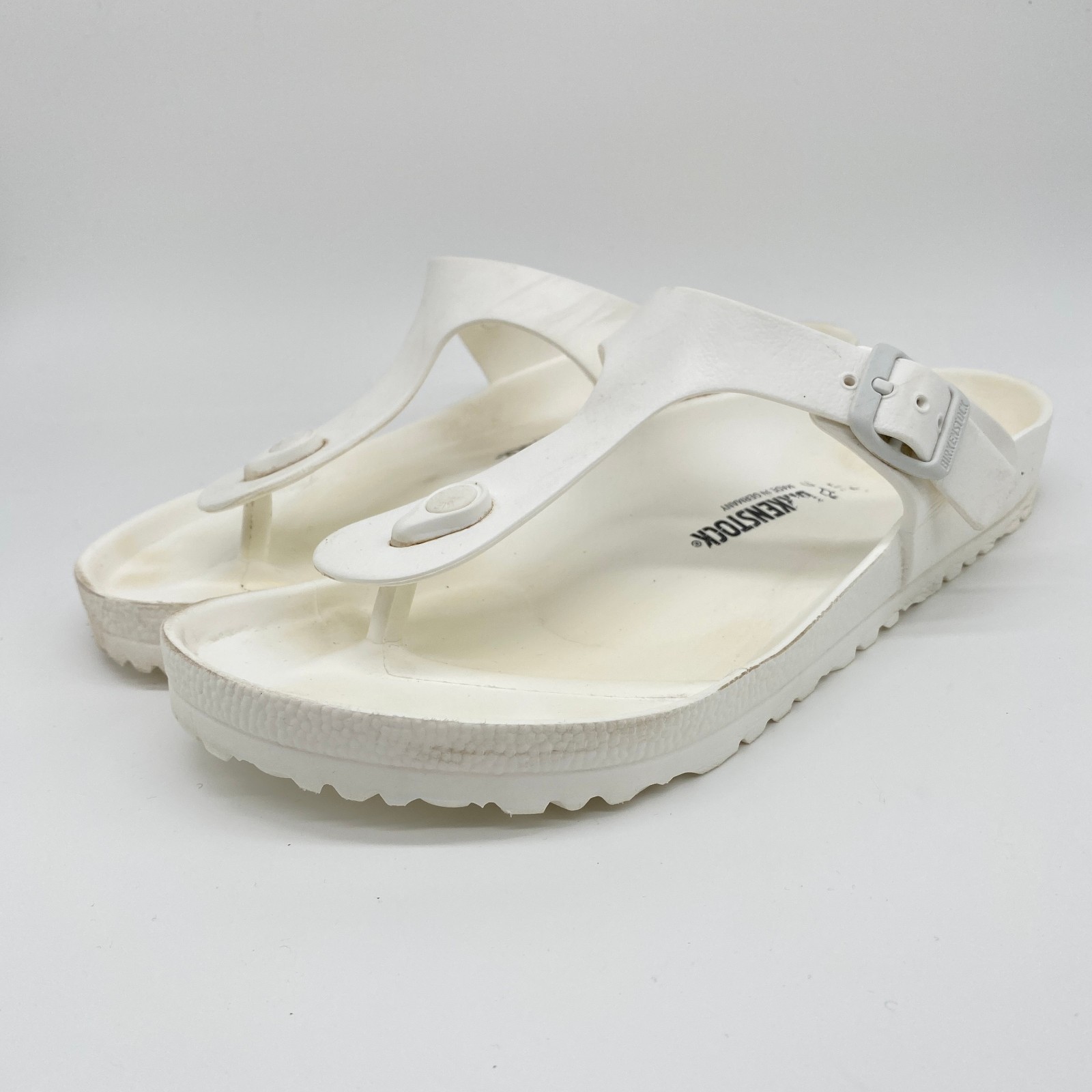 Birkenstock Gizeh EVA Slip On Sandals Women’s 11.5 Men’s 10.5 White Unisex 7067