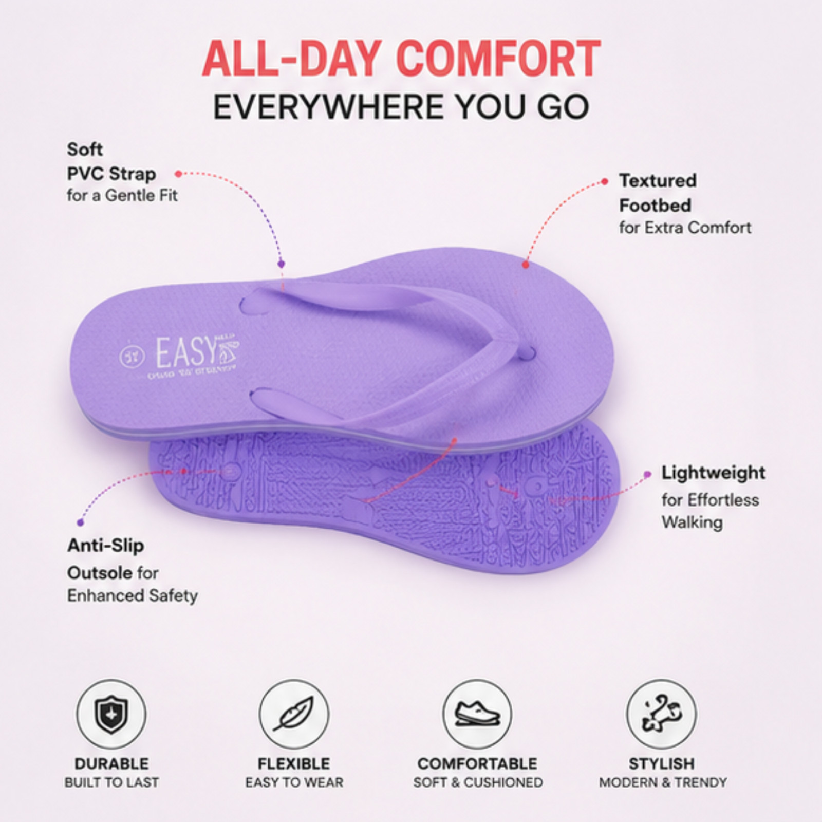 Fipper Classic Unisex Natural Rubber Flip Flops Anti-Slip Beach Sandals Slippers