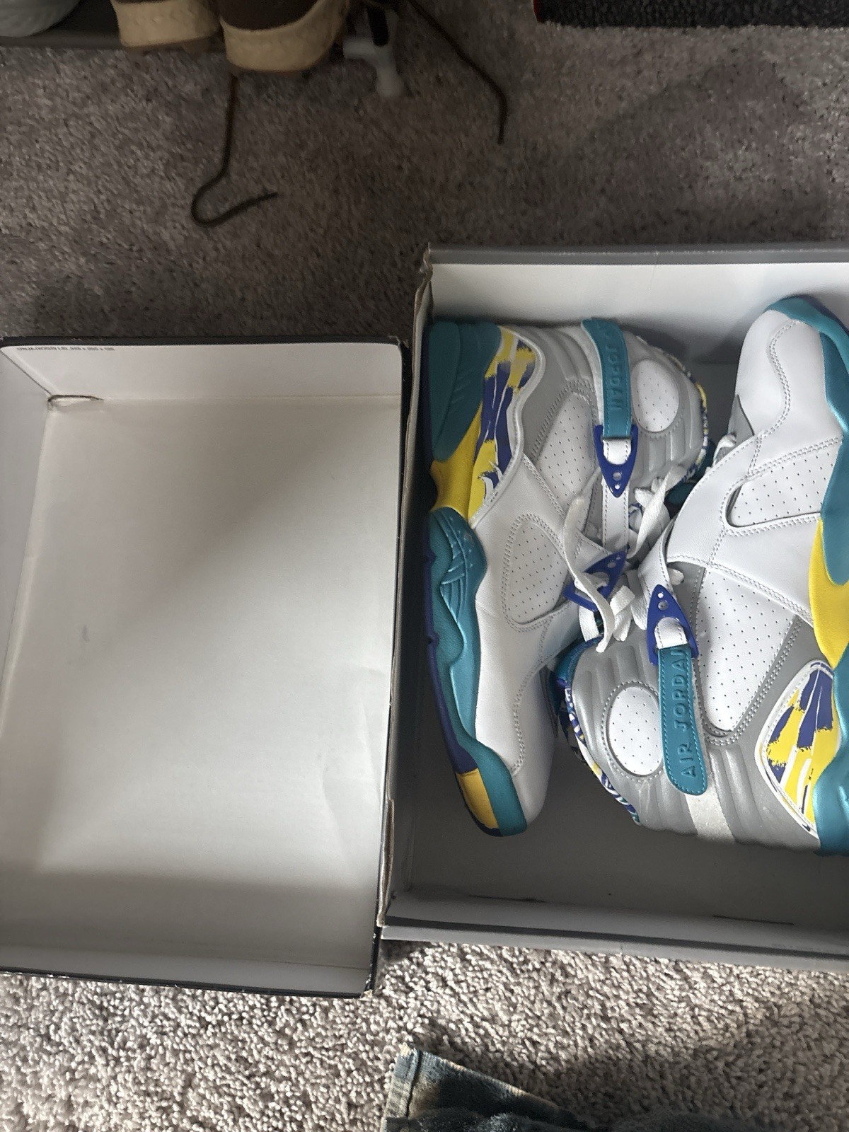 Jordan WMNS Air Jordan 8 Retro White Aqua CI1236-100 Leather High Top