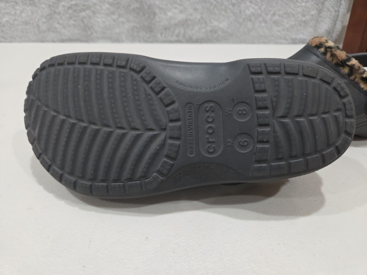 Crocs Unisex Baya Leopard Lined Clog | 16238 Unisex Sz Men’s 6 Women’s 8