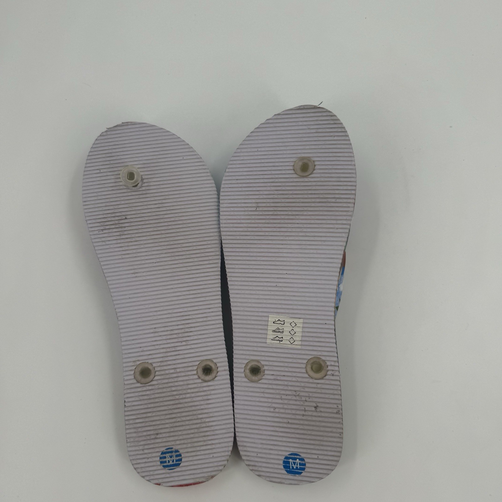 Ohio Buckeye State Flip Flops Womens 9/10 Souvenir Sandals USA
