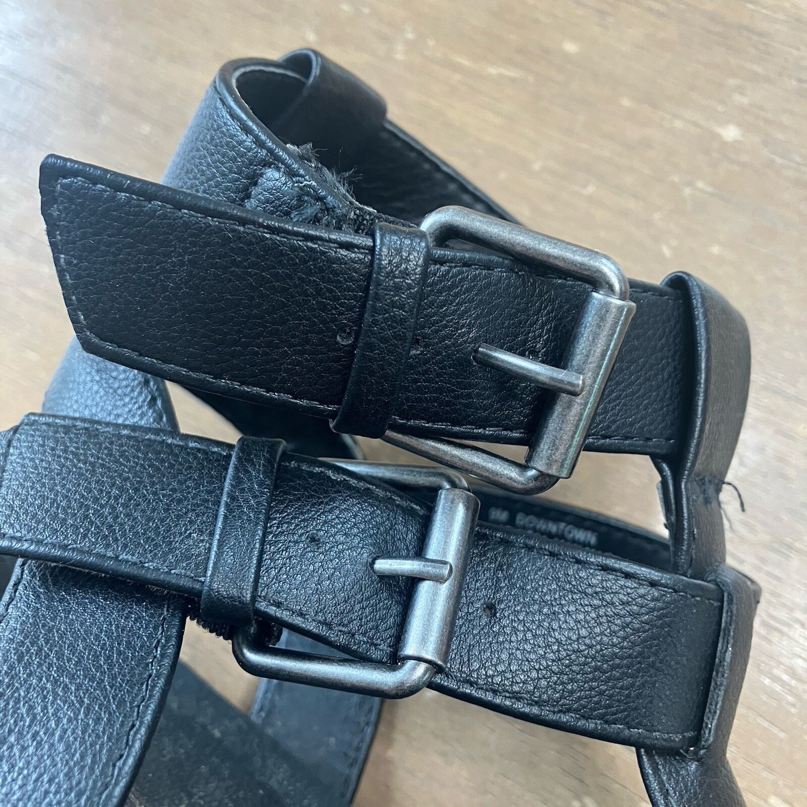 Vintage Y2K UNIONBAY Chunky Platform Black Fisherman Sandals Women’s 9M Buckles