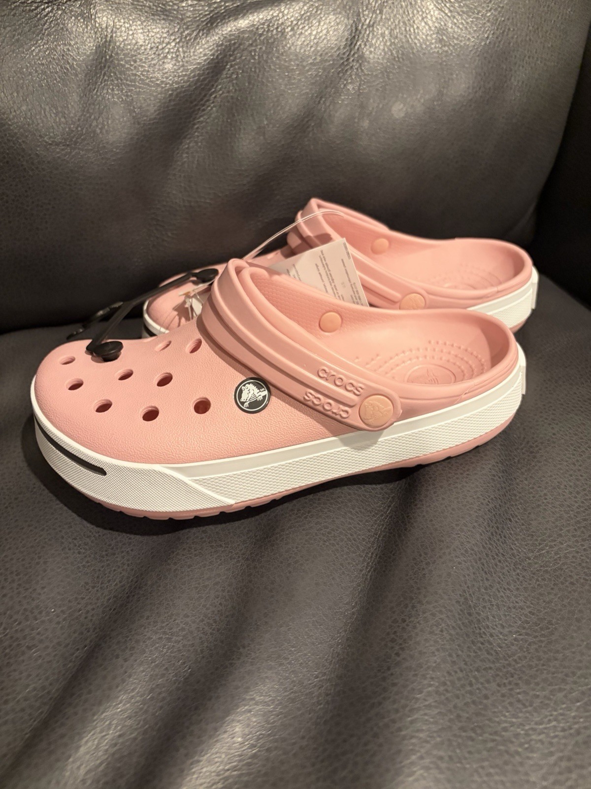 Crocs Lt Pink Women’s 6 Men’s 4 Baya Band Classic Comfort Clogg Slingback Shoes