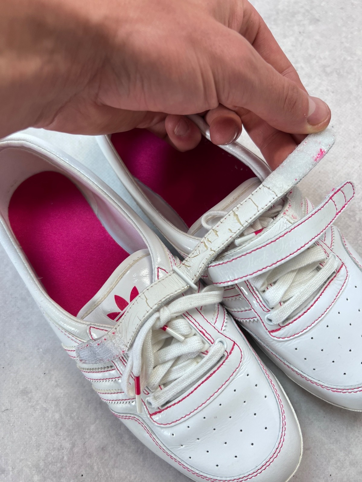 Adidas Women’s White Pink Mary Jane Ballet Flats Sneakers EU 38 2/3 UK 5.5 US 7