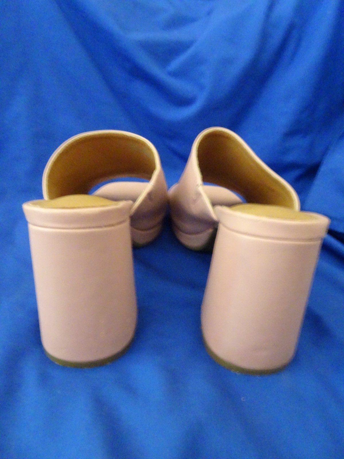 DIBA Womens, Light Pink, Mule Sandals, Size 7, Block 3.5 in heel Slide, Open Toe