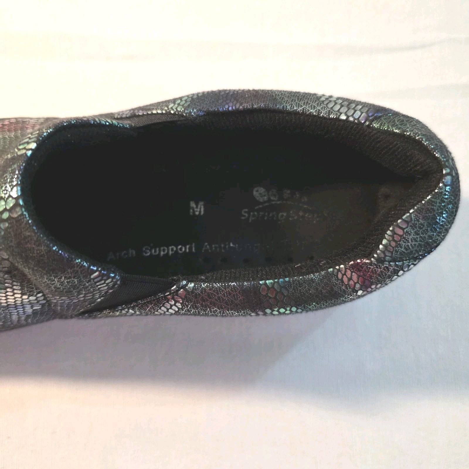 Spring Step Womens Clogs Size 8 M Winfrey Aura Iridescent Printed Leather Upper