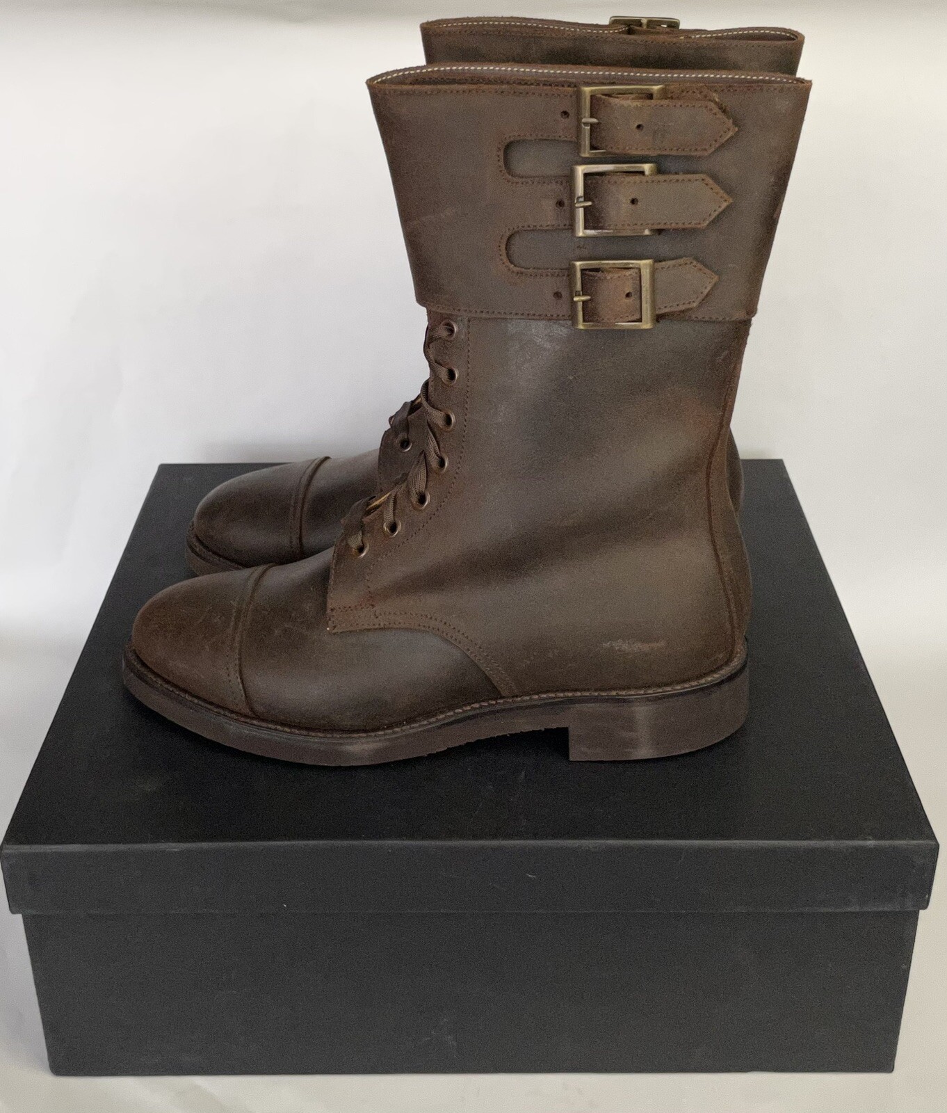 Crockett & Jones Ella Dark Brown Rough Out Suede Newflex Sole Size 80 C US 8.5