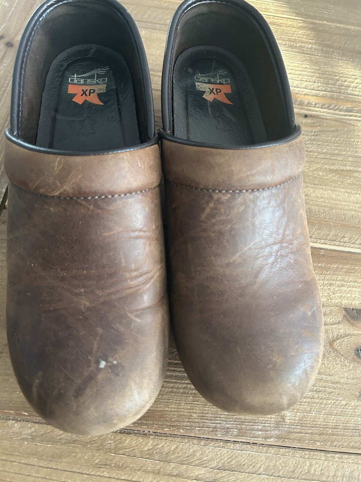 Dansko XP Brown Leather Women’s Comfort Slip Resistant Clogs Casual Workwear