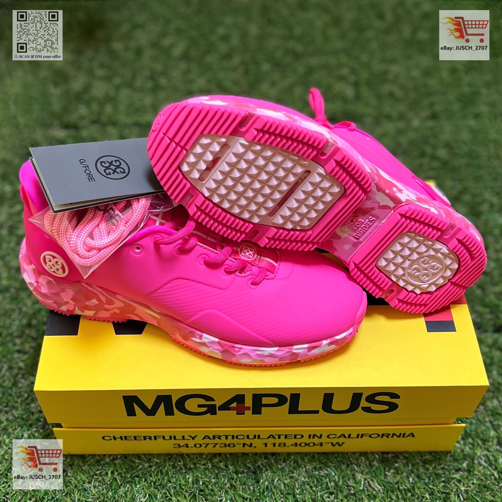 G/FORE GFORE MG4+ Limited Solid Golf Shoe Sneaker ⛳️ LADIES 7.5 ⛳️ Pink Camo