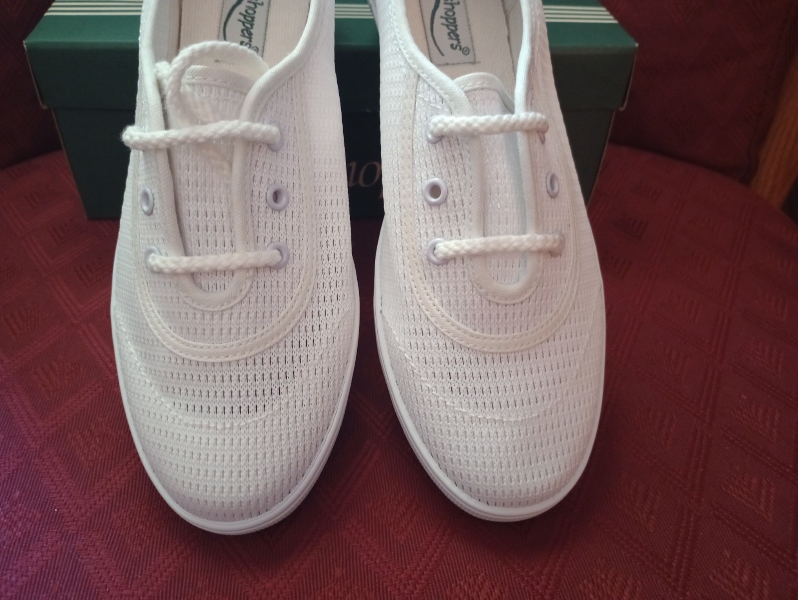Grasshoppers Skiff CVS White Mesh Sneakers Size 7 M New In Box Breathable