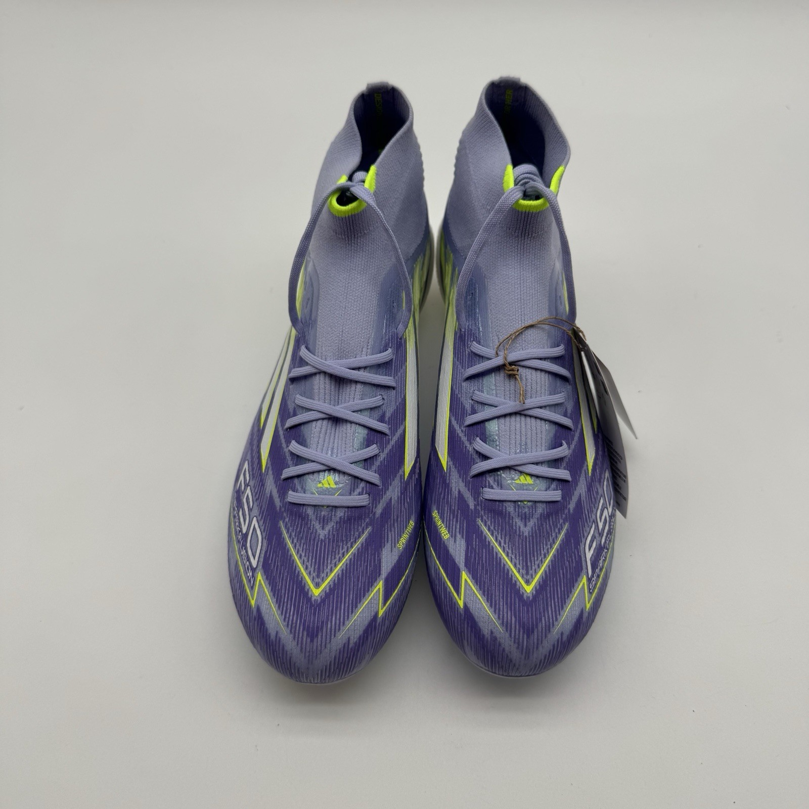 Adidas F50 Sparkfusion Elite Mid FG All Womens Sizes Purple Neon Soccer CLeats