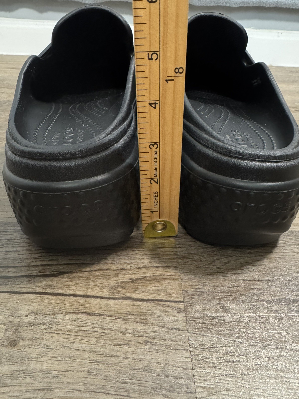 Crocs Stomp Platform Loafer Shoes W11/M9 Black Slip-On Goth Mule Classic Witchy