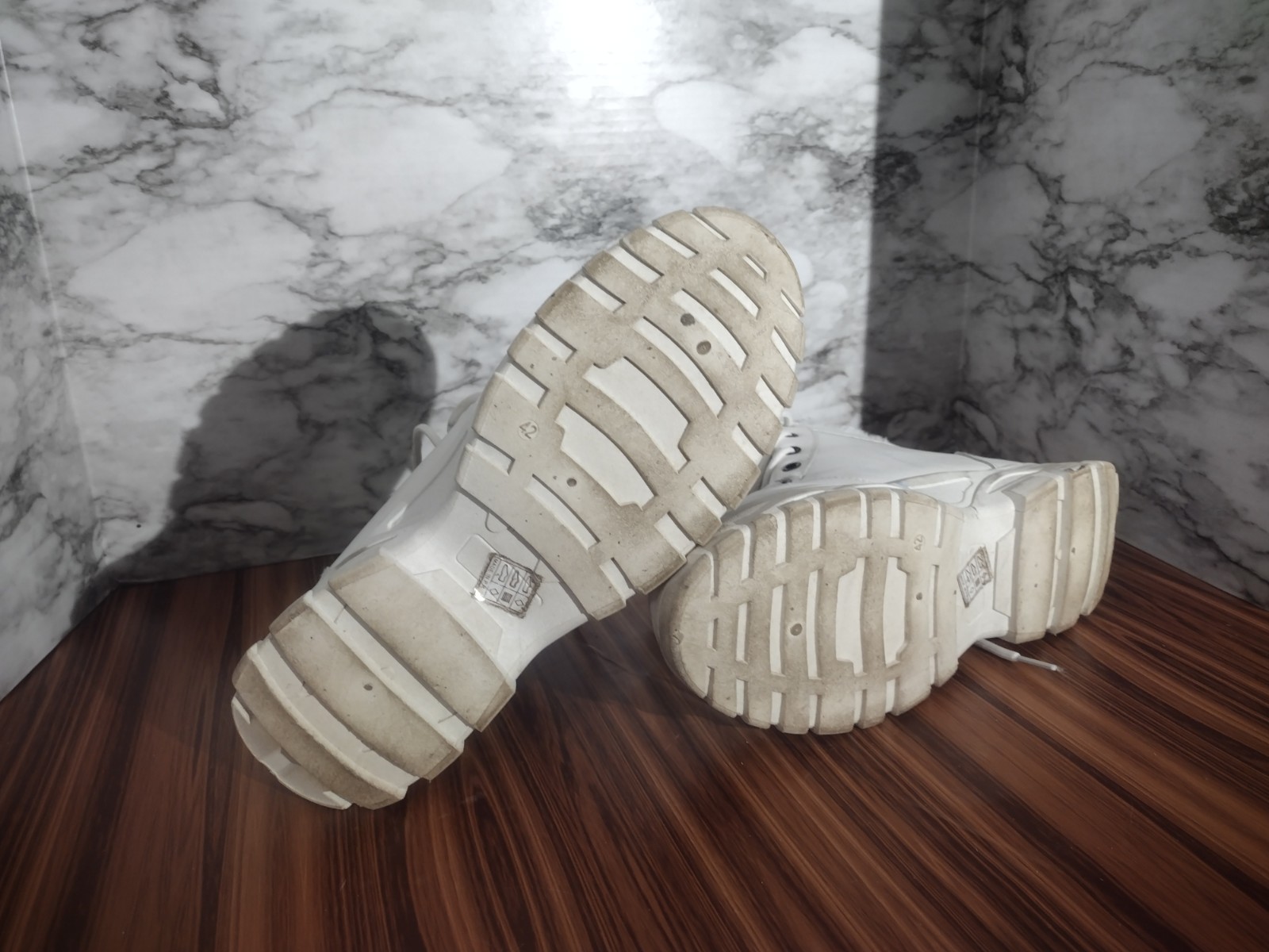 evolutions white fur lined low top boots