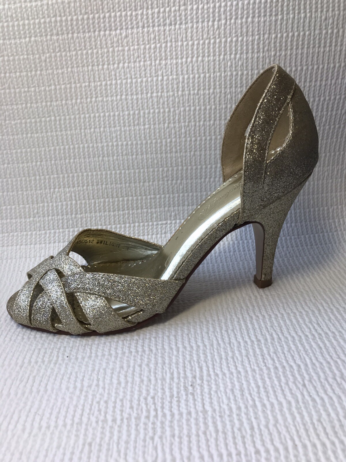 Michaelangelo Womens Gold Sparkle Event Pumps Sz 8M pre-owned