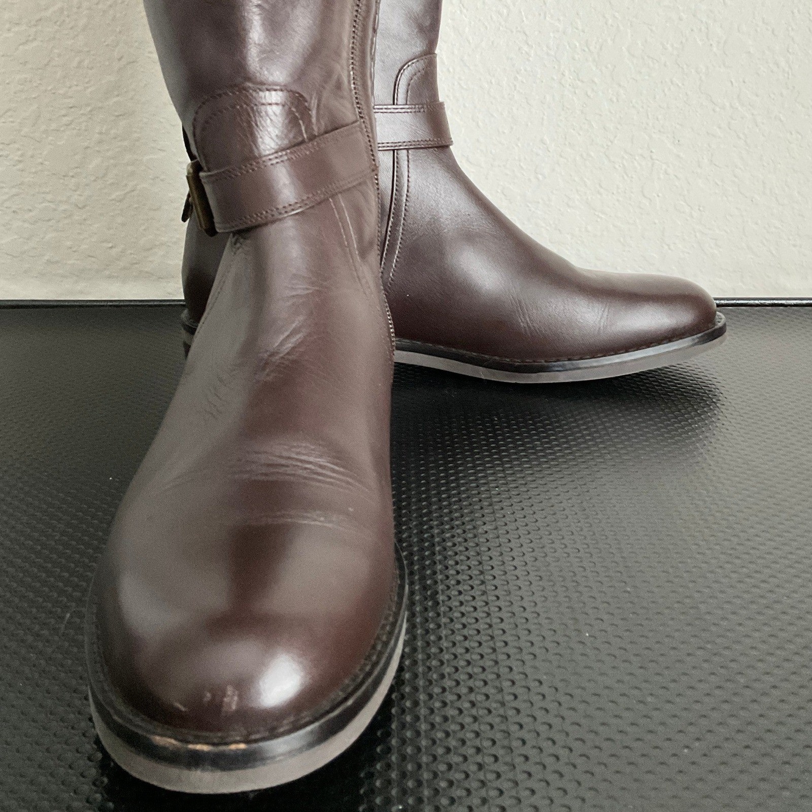 Cole Haan Womens Brown Leather Tall Riding Boots W27683 Size 7B