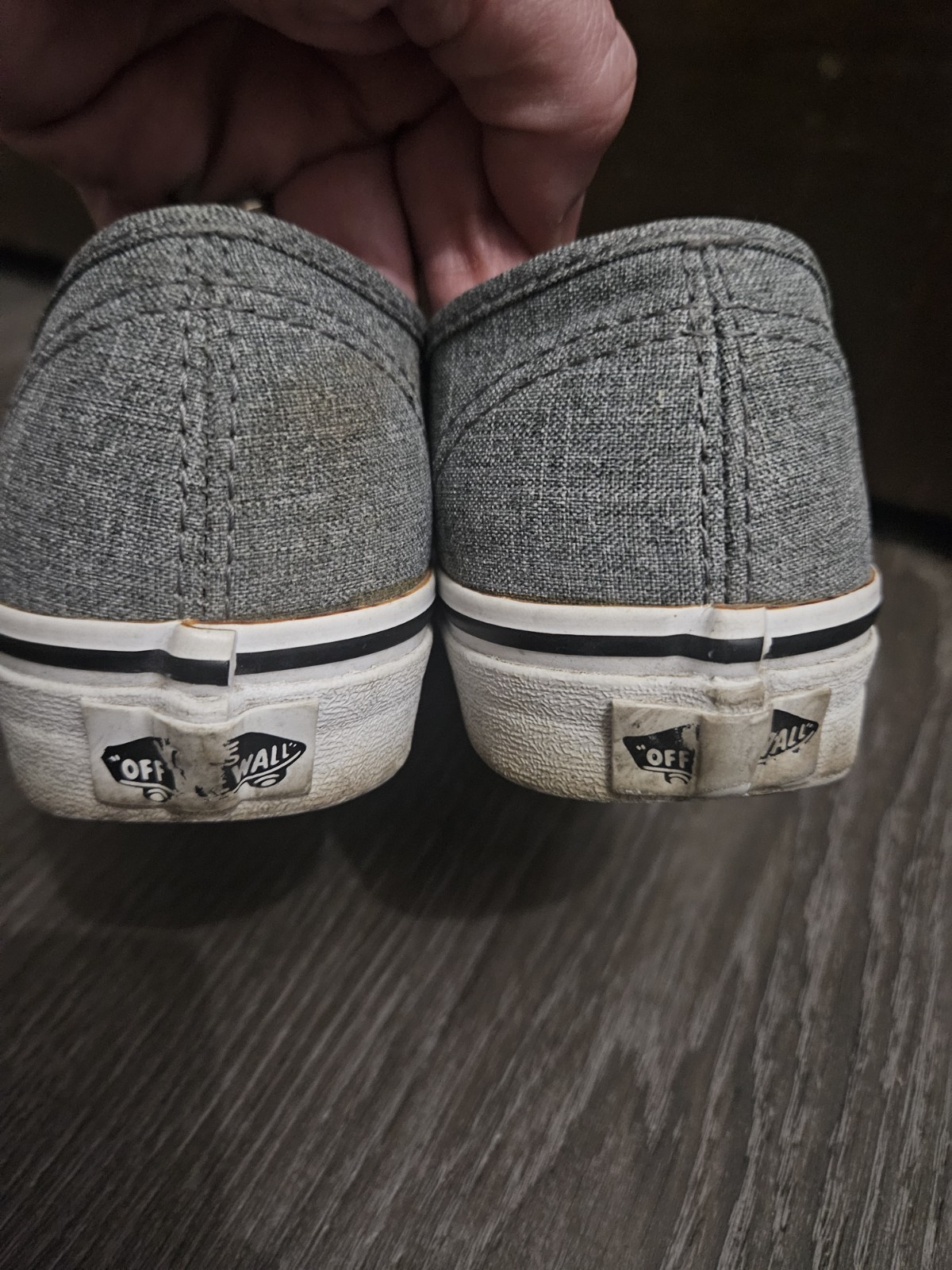 Vans Authentic Lo Pro Gray Chambray Shoes Womens 6 Mens 4.5 TB4R Low Top Sneaker