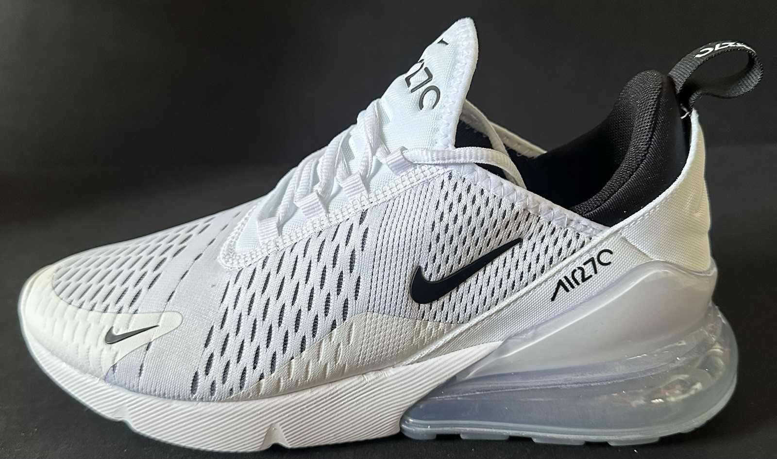 Nike Air Max 270 White Black Oreo Shoes Women Sz 5 Men 3.5 New Rare AH6789-100