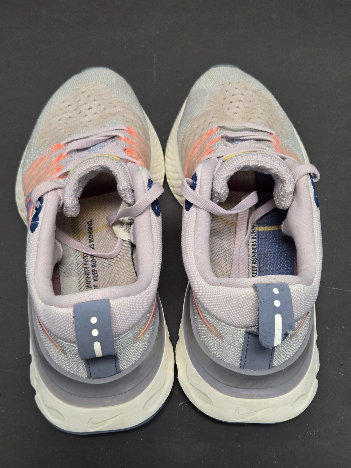 Nike React Infinity Run FK 2 PRM Pink Grey Womens Size 8.5 Shoes DH2497-600