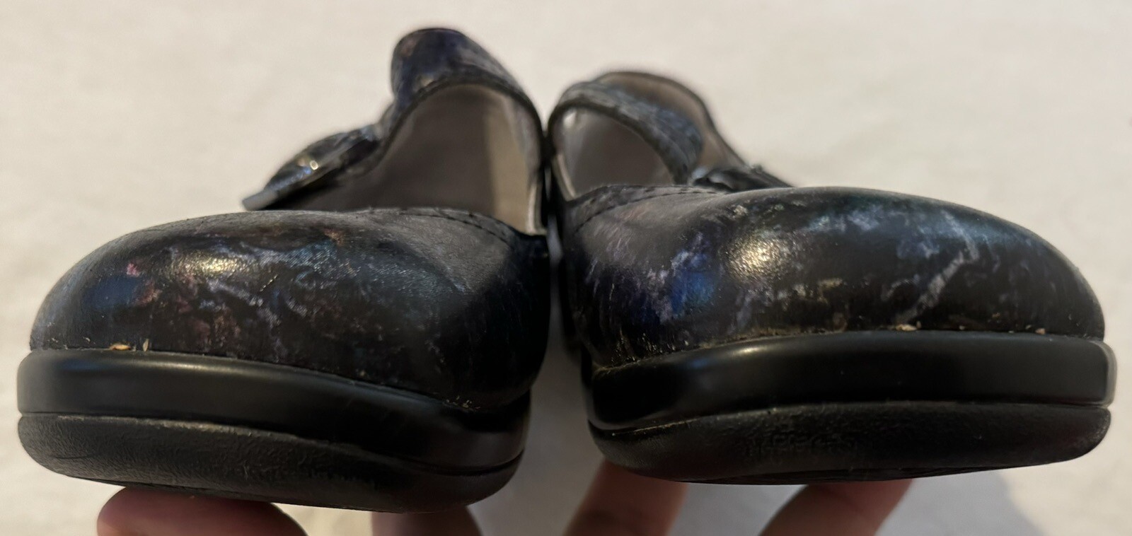 Alegria Black Space Galaxy Mary Janes Sz. 39 Buckle Butterfly Shoes