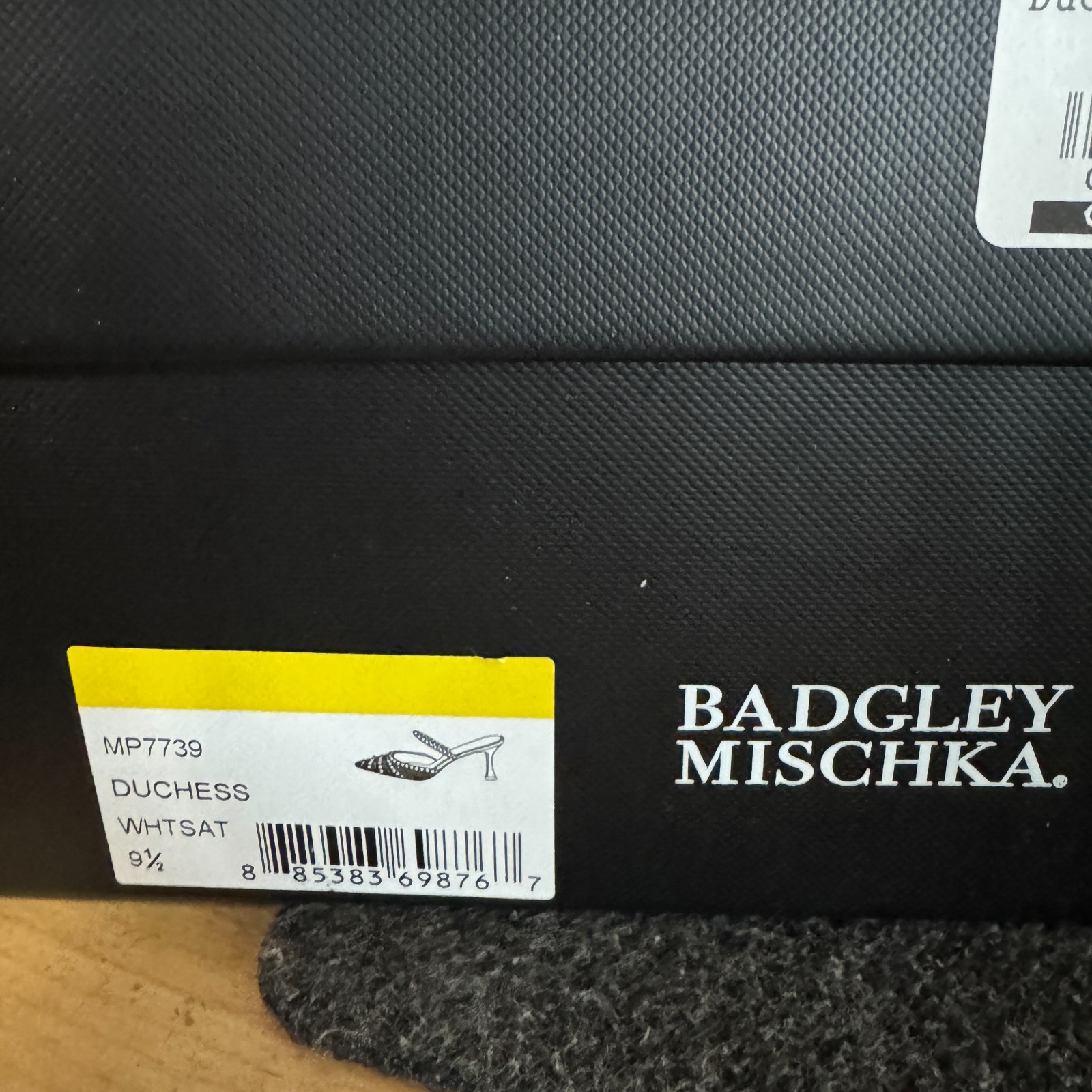 Badgley Mischka Duchess Pearl Heeled Mules, Soft White, 9.5 M