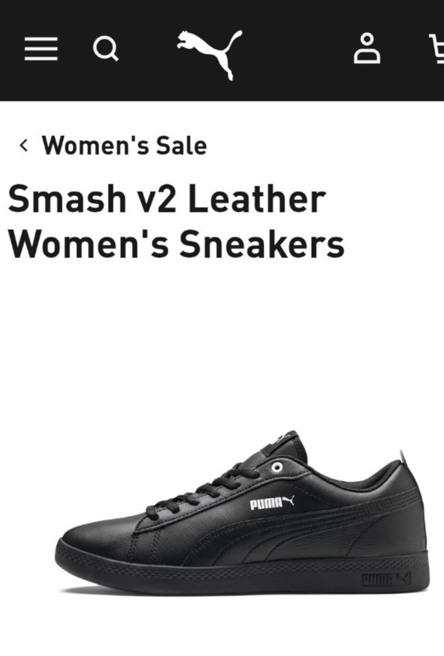 PUMA SMASH V2 L WOMENS * BLACK * SZ 5.5 * NEVER WORN * NEW IN BOX * STYLE 365208