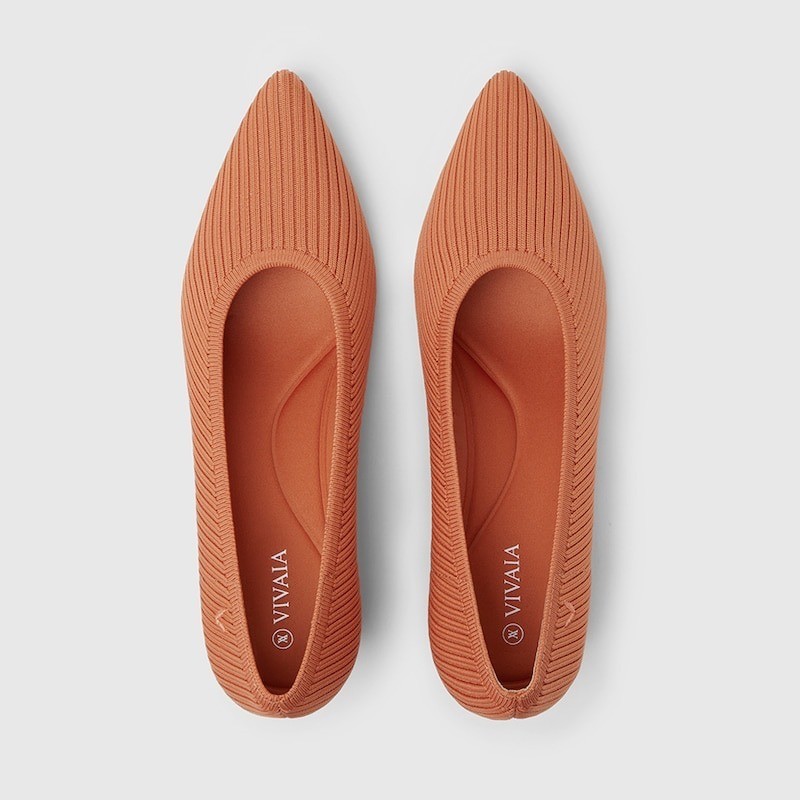 VIVAIA Pointed-Toe Striped Wedge EU 37.5 / US 7