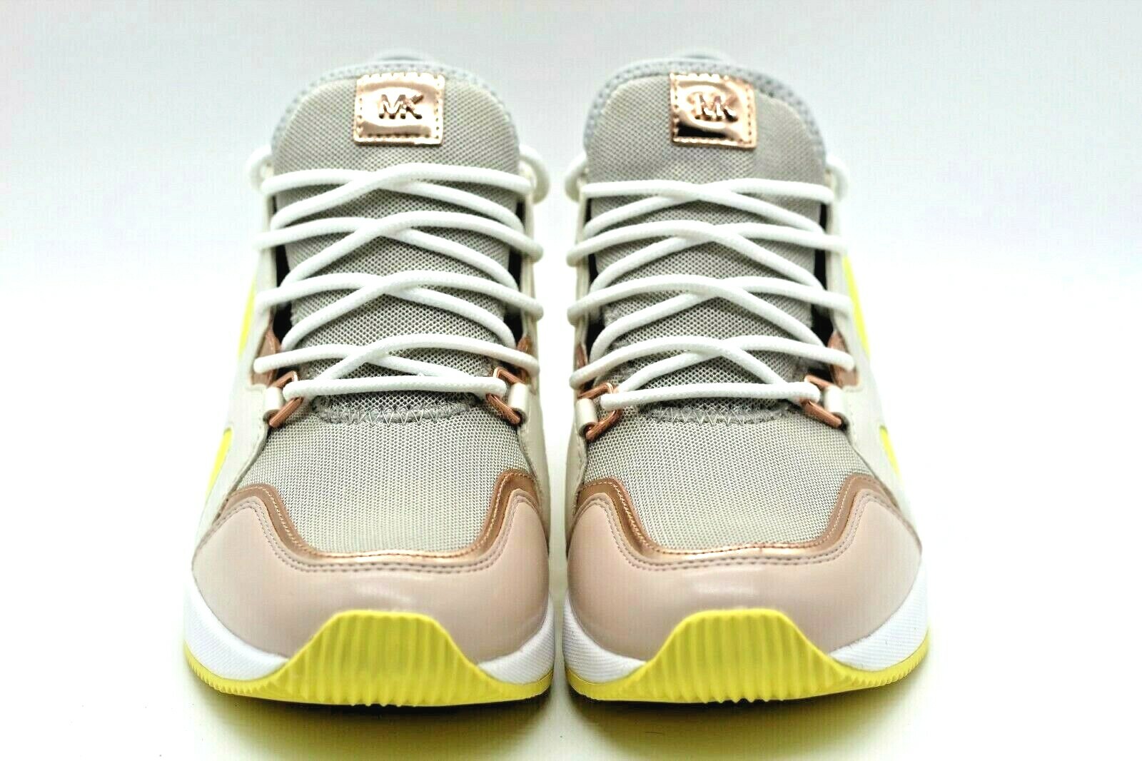 MICHAEL KORS Liv Trainer Sneakers Small Air Mesh Aluminum Women’s Shoes NEW