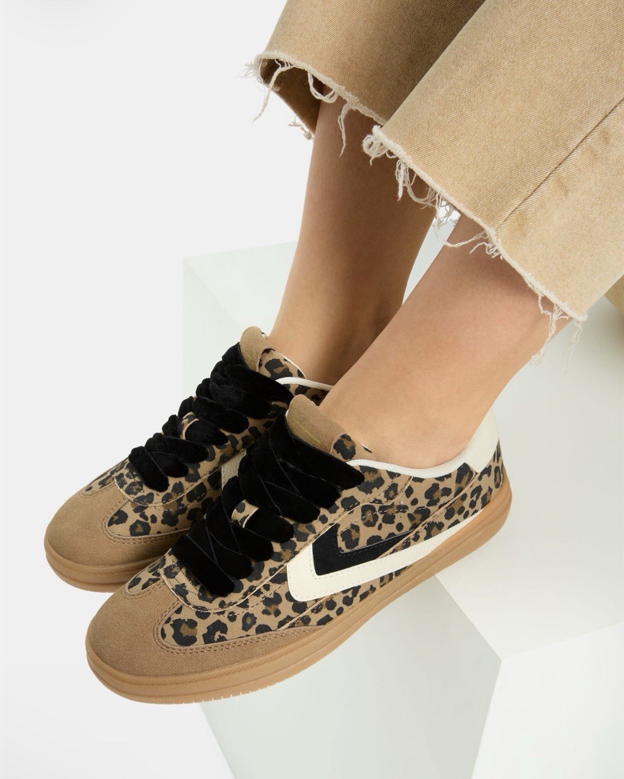 Bershka Sneakers Size AU/US 6.5 EU37 NWT Leopard Print Starfit Tech