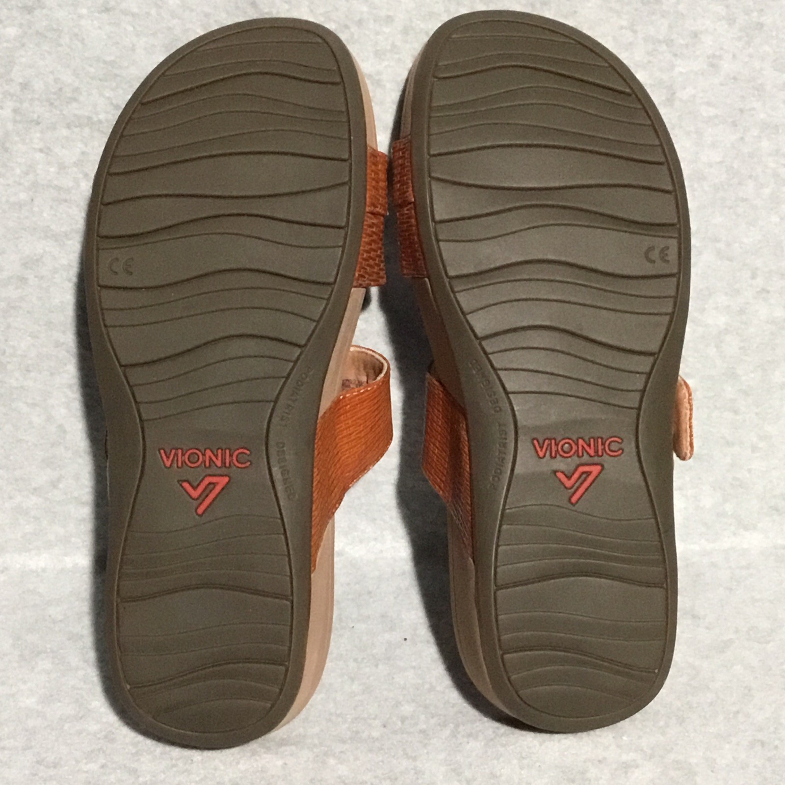 Vionic Rio Woven Platform Sandals Size 9 Wide Brown Adjustable Straps Slides