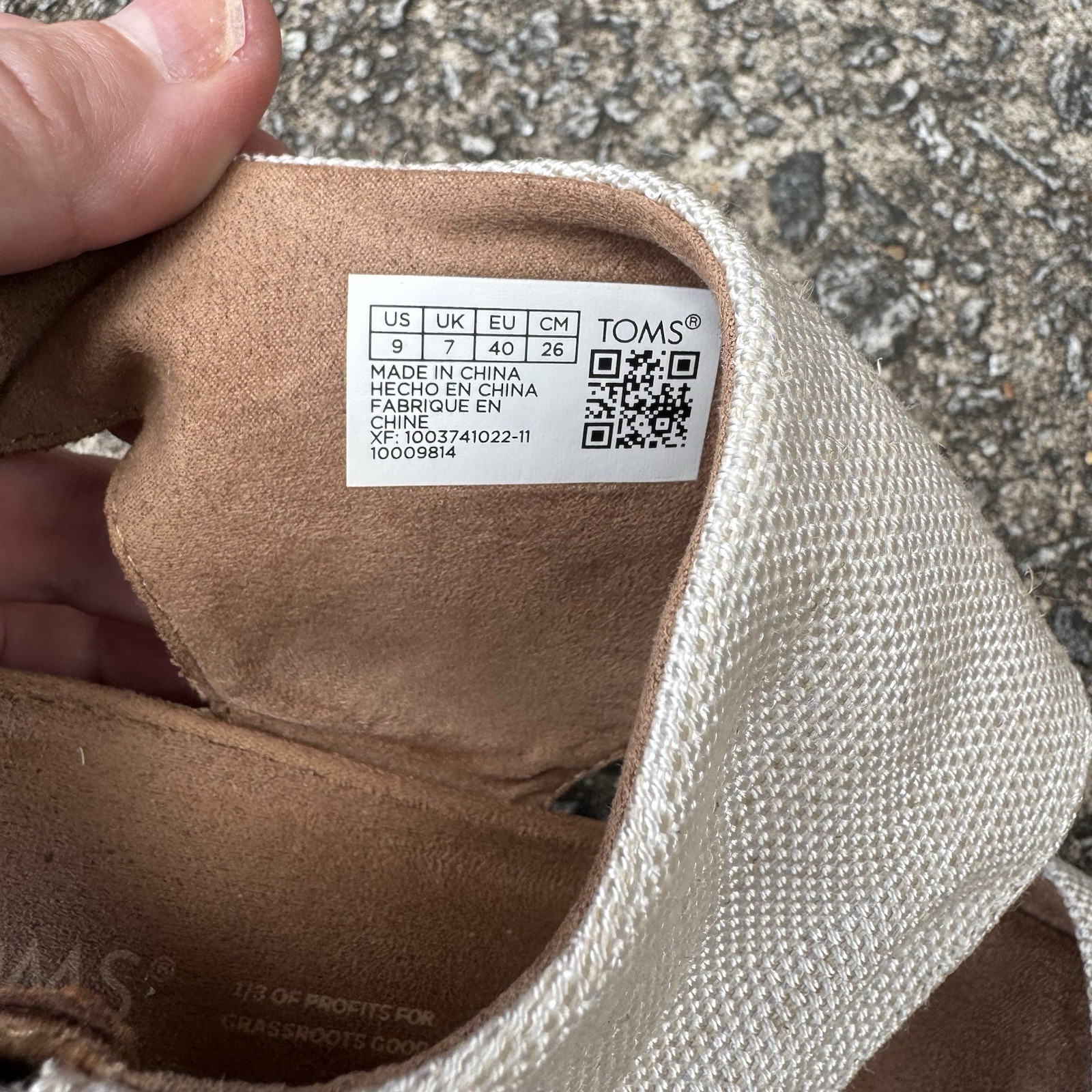 Toms Majorca Cutout Sandal Women’s 9 Cream Beige Tan Woven Block Heel Shoe