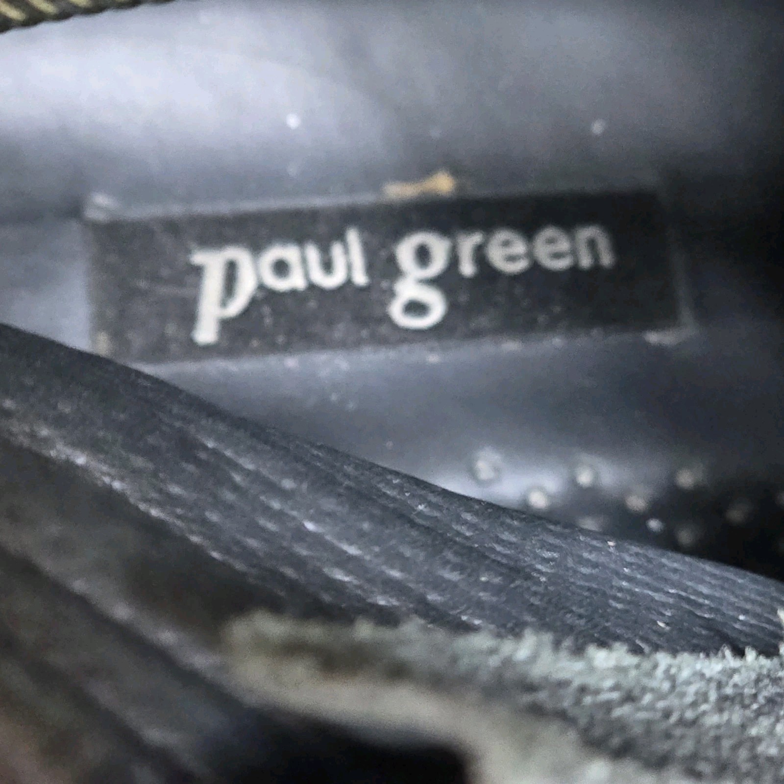 Paul Green brown Black metallic leather & suede hightop sneaker sz 8.5 zip Side