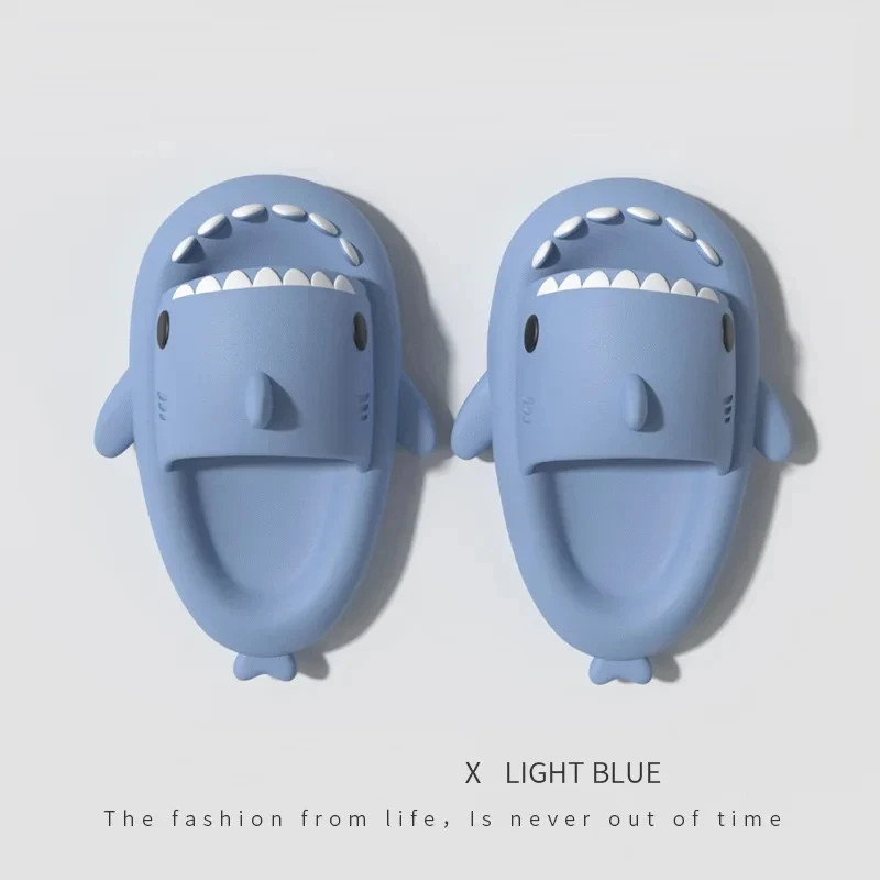 New Summer Shark Slippers Women Slides Men Flip Flops Home Anti-Skid Flat Shoes