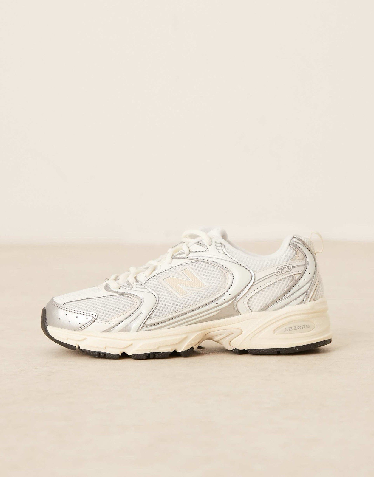 New Balance 530 Casual Shoes Silver Metallic/Linen U530ESB Women’s 6-10
