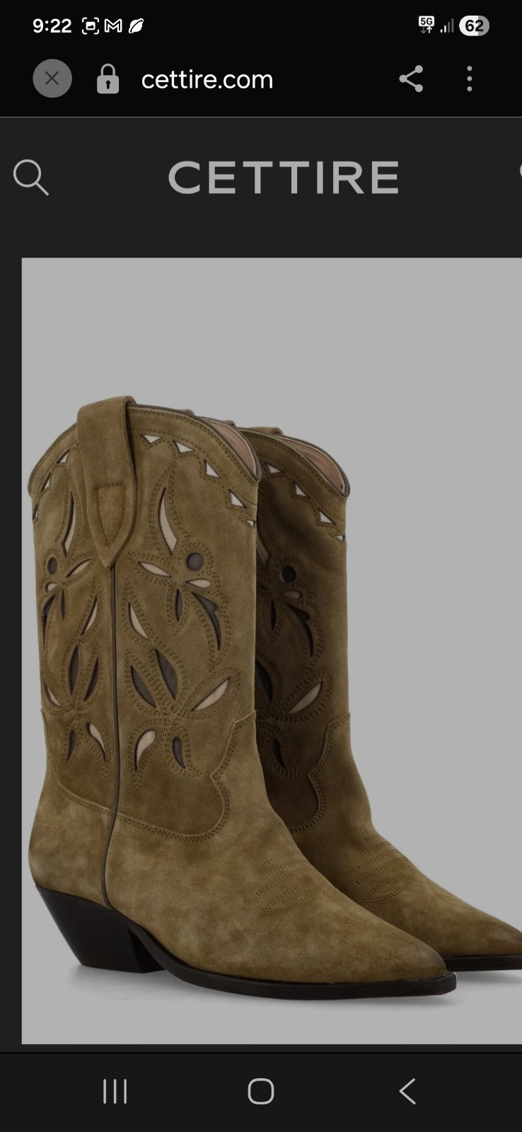 ISABELLE MARANT RRP.$1300Duerto western style boots khaki 36 EU Brand New