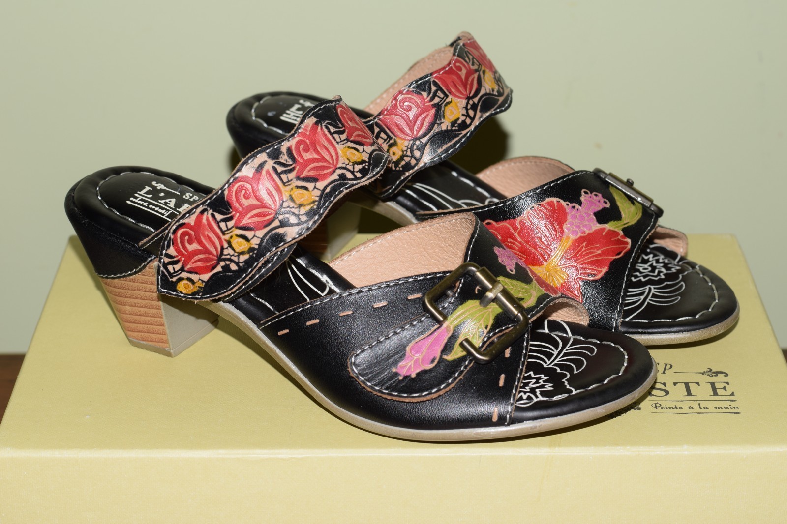 L’ARTISTE SPRING STEP SANDAL OZUNA BLACK EU 36 US 5.5 NEW w/ BOX