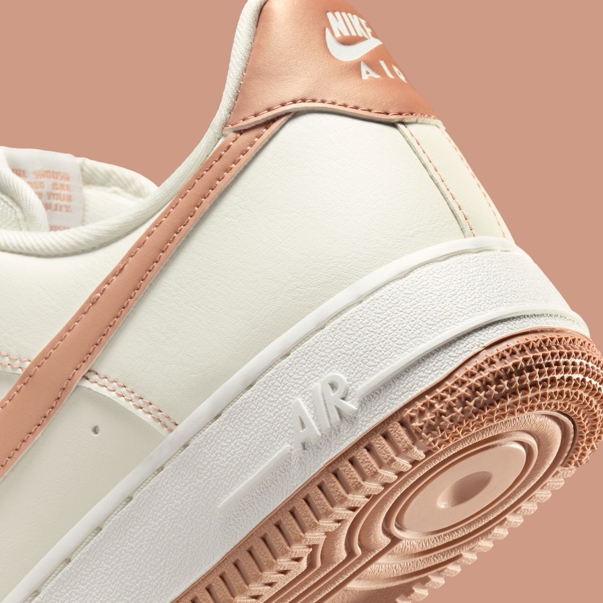 Nike Air Force 1 ’07 Sail/Rose Gold (IQ9428-133) Women’s Size 6-10