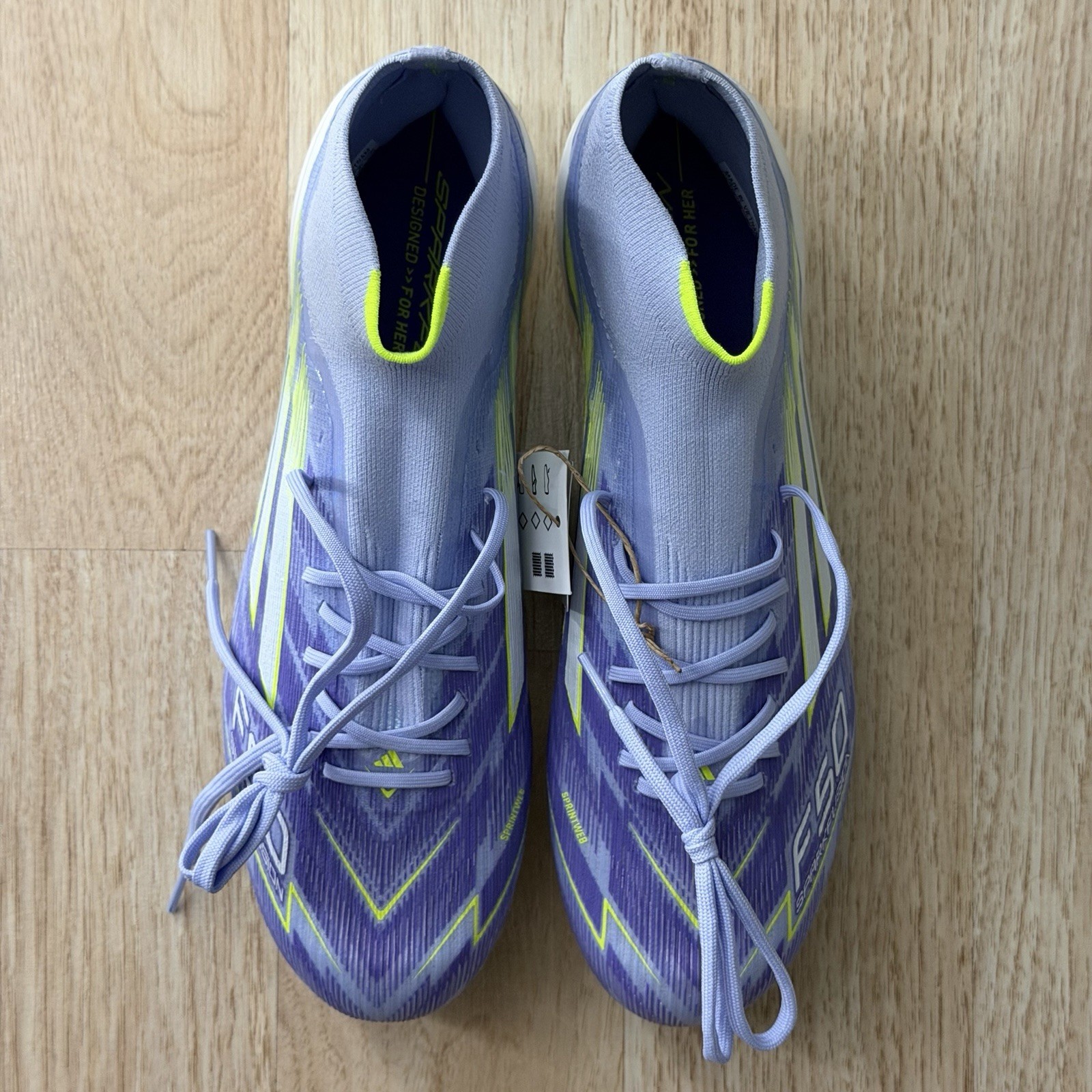 Size 8.5 – adidas Womens F50 Sparkfusion Elite Mid FG/AG Blaze Pack JH7648 (New)