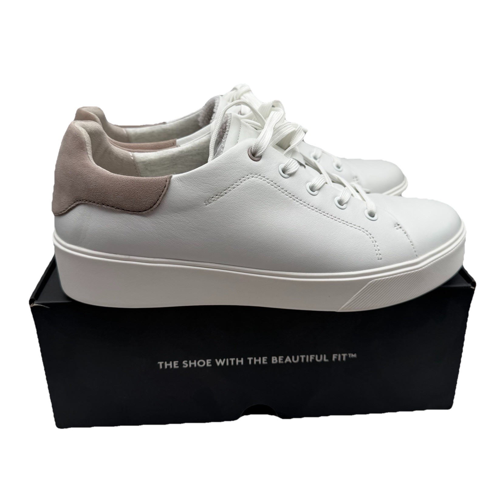 New Naturalizer Morrison 2.0 Women’s Sneakers Size 12 M White Leather Shoes NIB