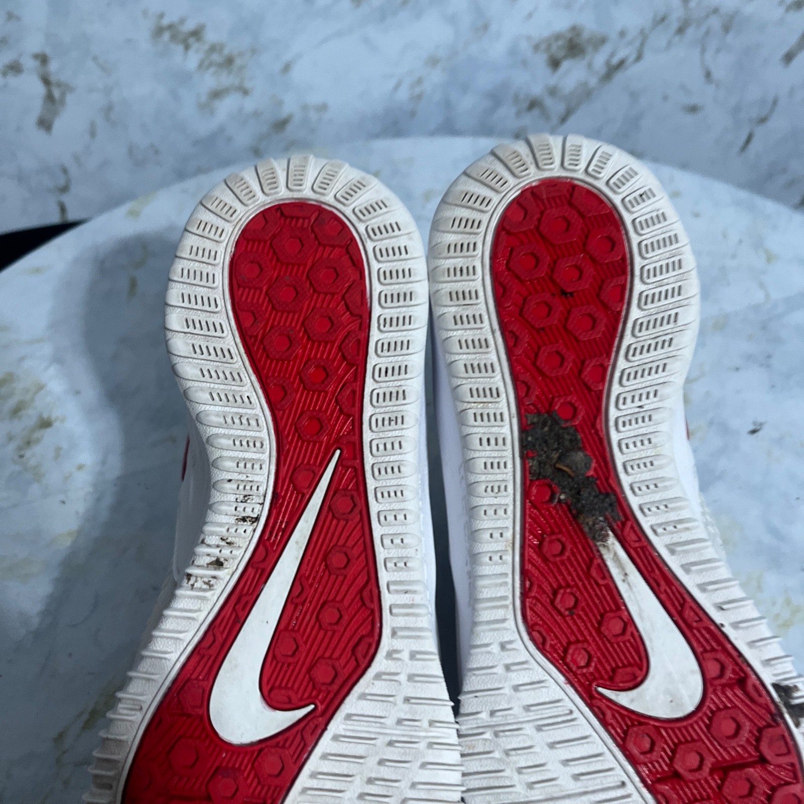 Nike Zoom Hyperace 2 Womens Size 7 Volleyball Shoes White Red Athletic Sneakers