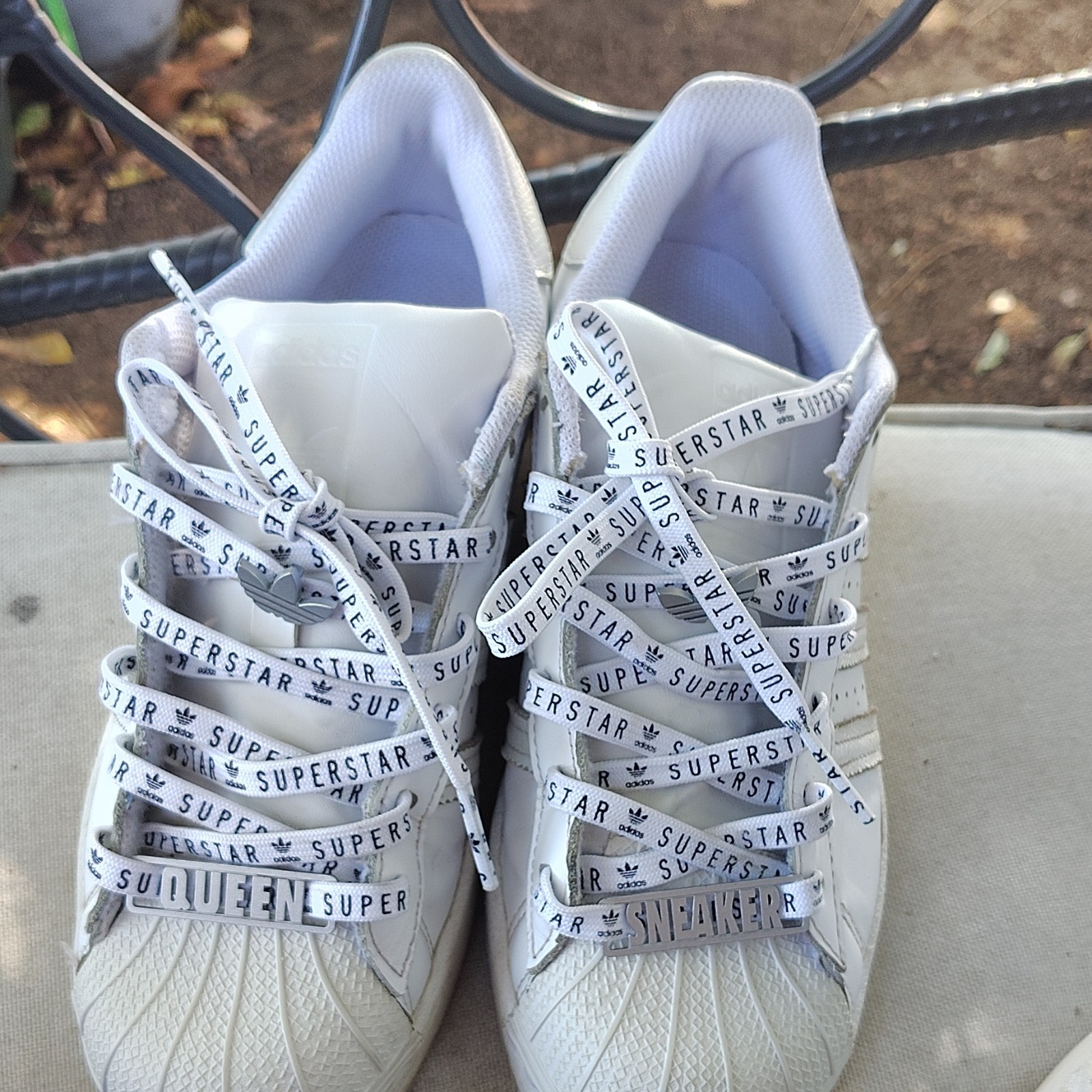 adidas Superstar Women’s Low Top Lace-Up Sneaker White Animal Print FV3392