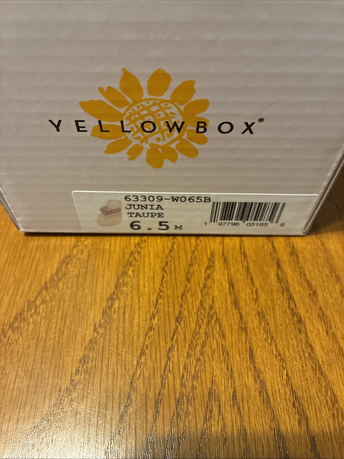 Yellow Box Beige Beaded Rhinestone Wedge Thong Women’s Sandals Synthetic 6.5 New