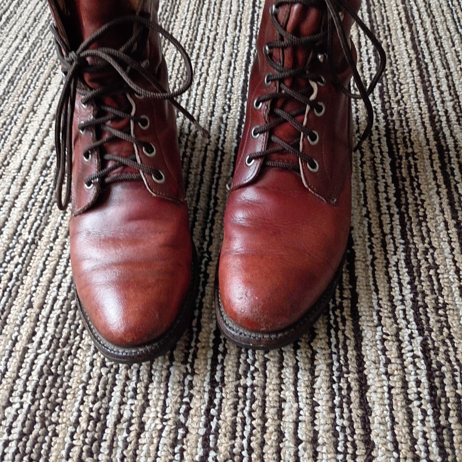 Womens brown leather Western workwear boots sz 7 1/2B