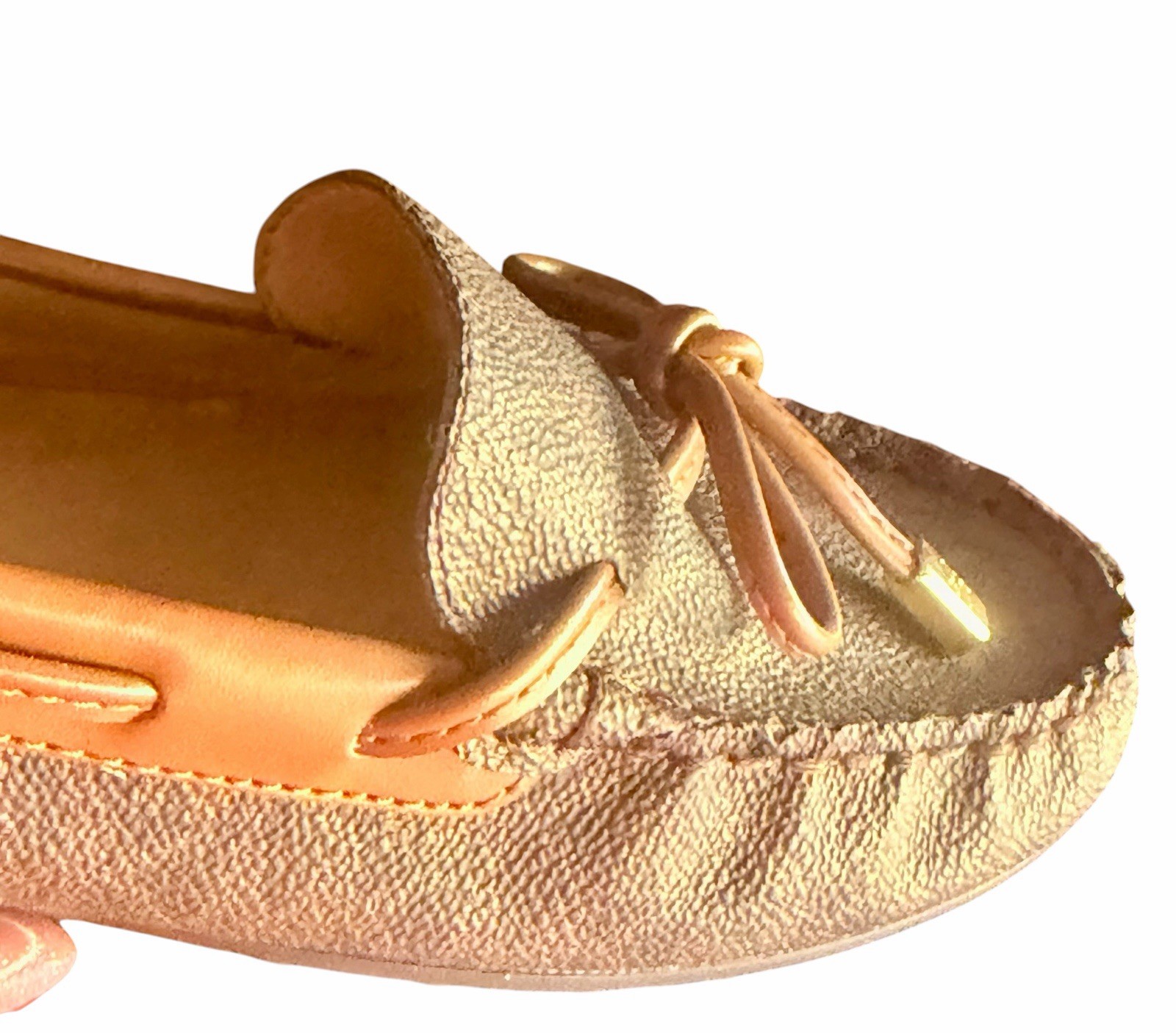 Michael Kors Moccasins Driver Loafers Brown MK Logo Flats Women’s Size 7 NWOB