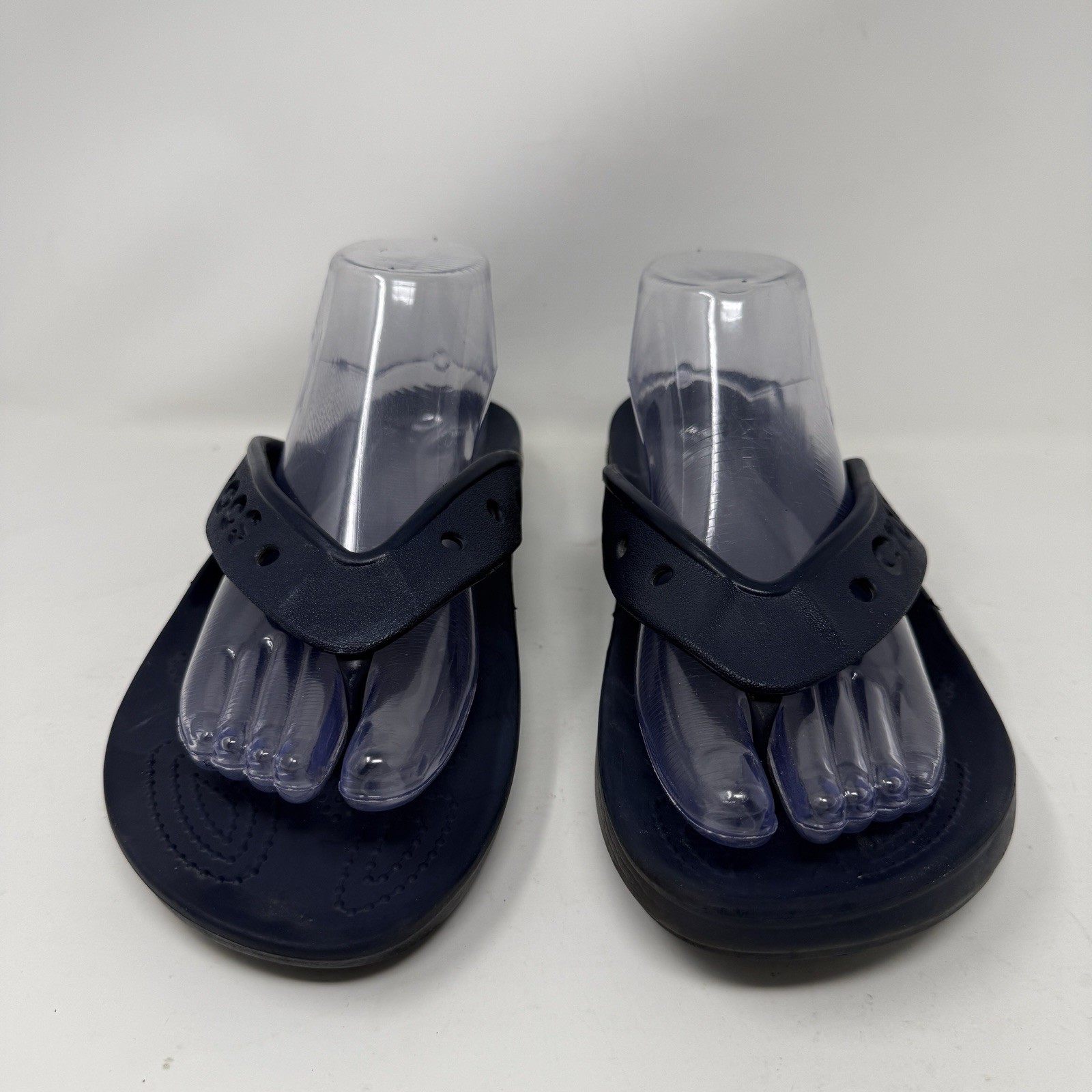 Crocs Baya Flip Flops Sandals Dark Blue Womens 9 / Mens 11 Thongs Shoe