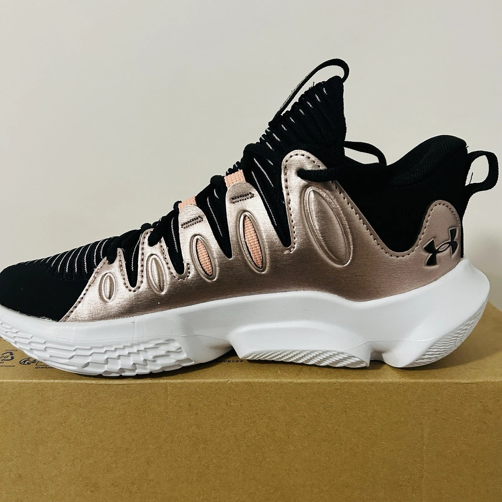 Under Armour UA Flow Breakthru 4 Womens Black Rose Gold,Choose Sz, Retail $150