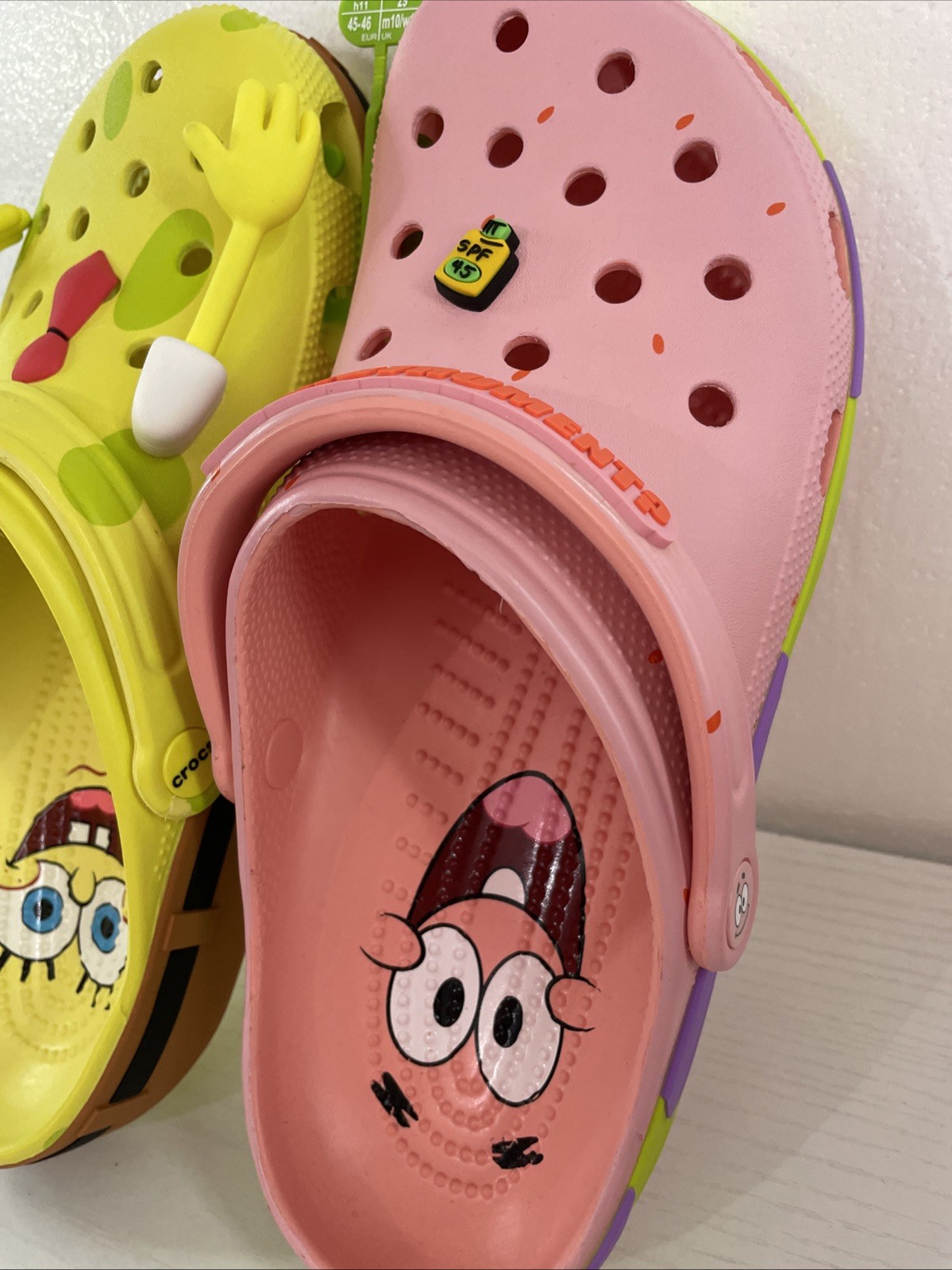 M11 Crocs SpongeBob & Patrick Clogs Shoes Unworn New With Tags Custom Pair