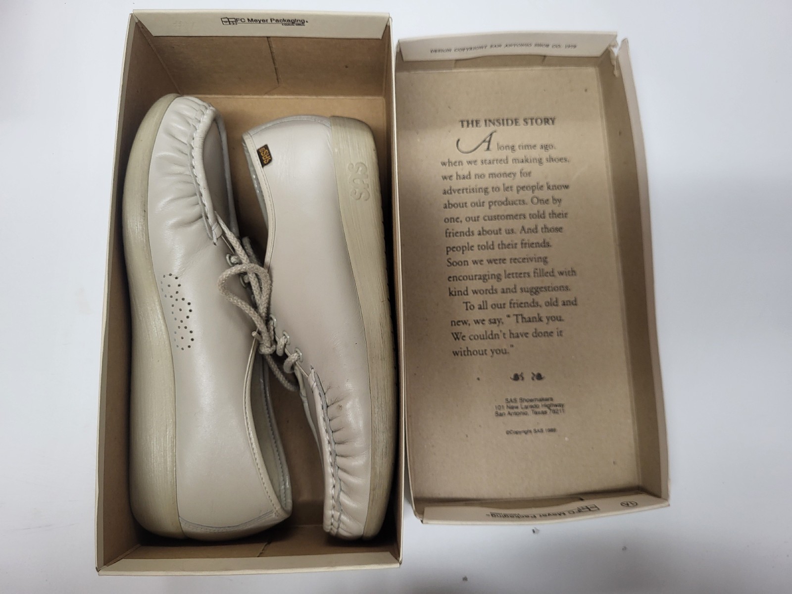 SAS Lace Up Comfort Shoes Siesta Bone Size 9.5 N w/ Box